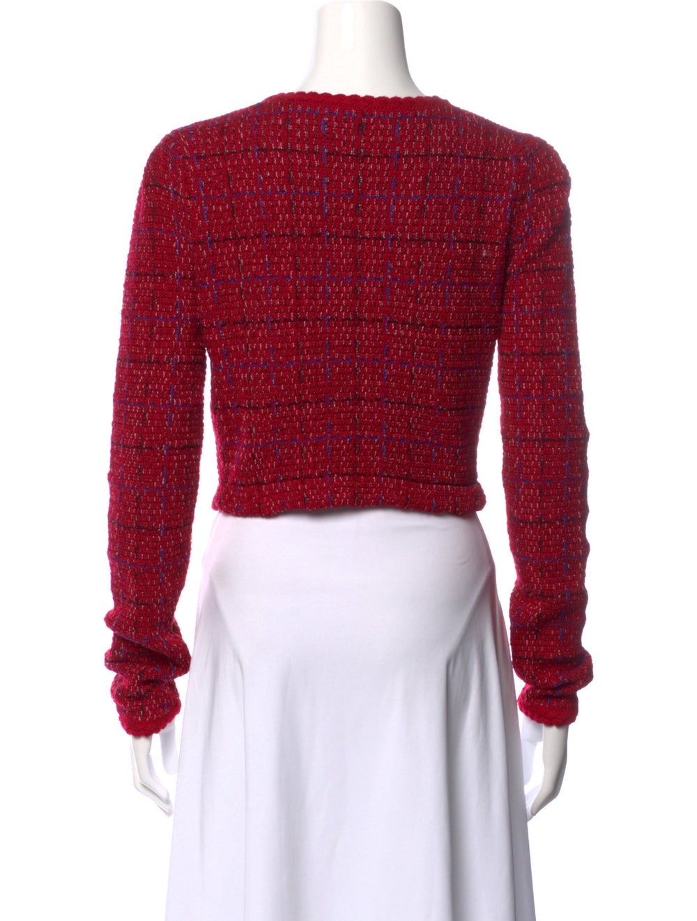 Self-Portrait Tweed Pattern Crew Neck Sweater - image 3