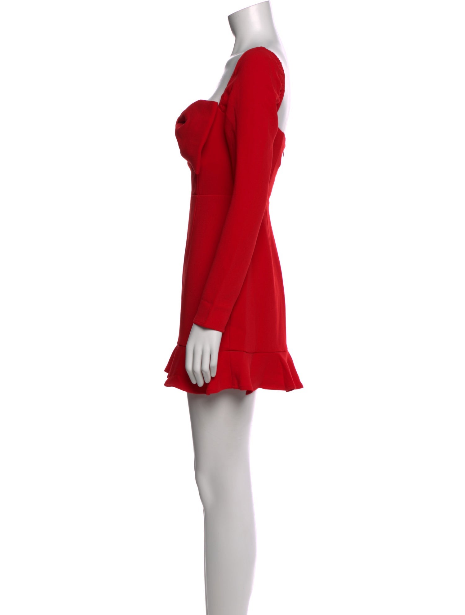 red mini satin dress Red Bow Mini Dress by Self-Portrait