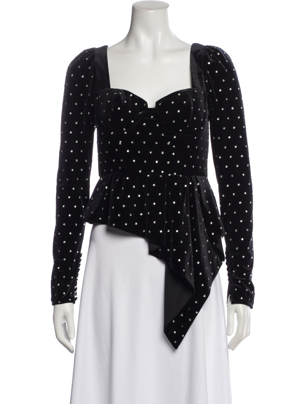 Self-Portrait Patterned Square Neckline Blouse - image 1