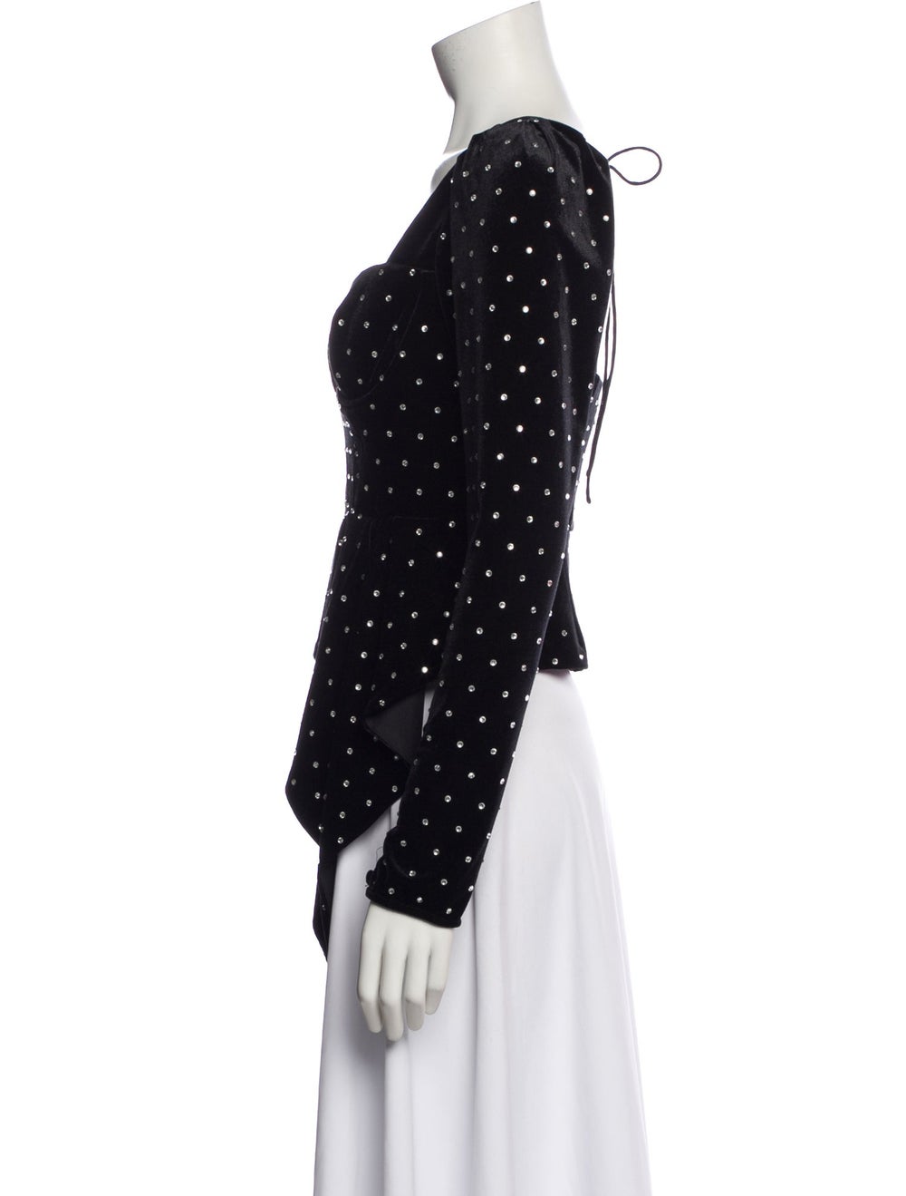 Self-Portrait Patterned Square Neckline Blouse - image 2