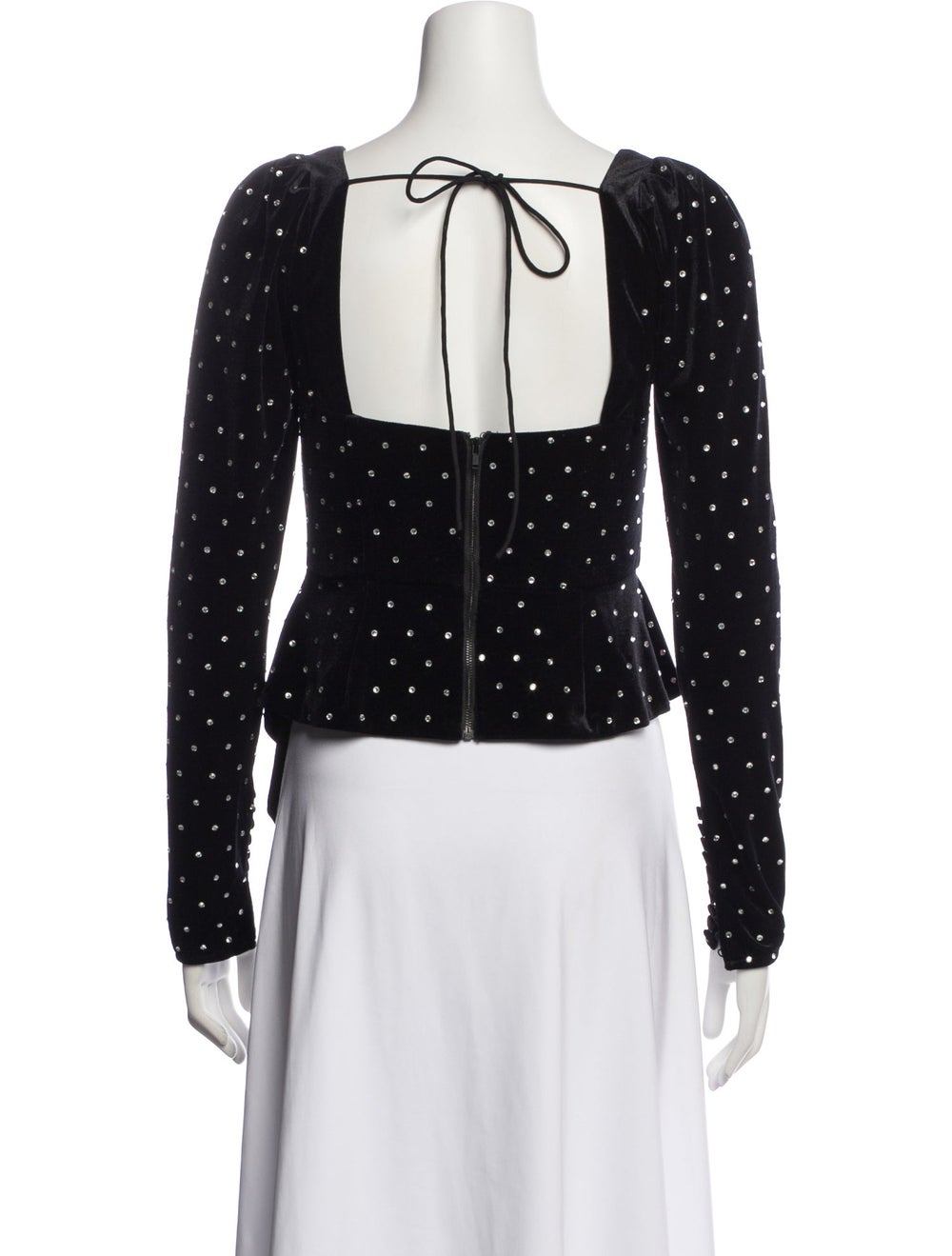 Self-Portrait Patterned Square Neckline Blouse - image 3