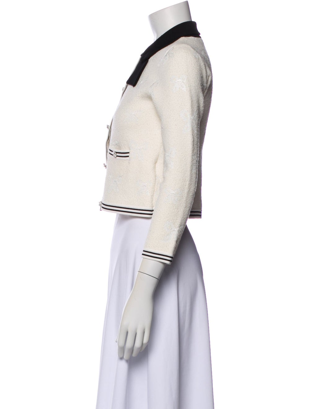 Self-Portrait Tweed Pattern Biker Jacket - image 2