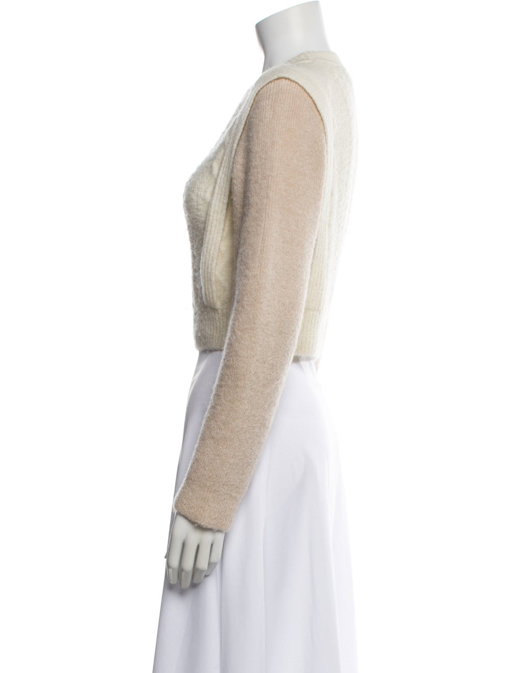 Self-Portrait Colorblock Pattern Crew Neck Sweater - image 2