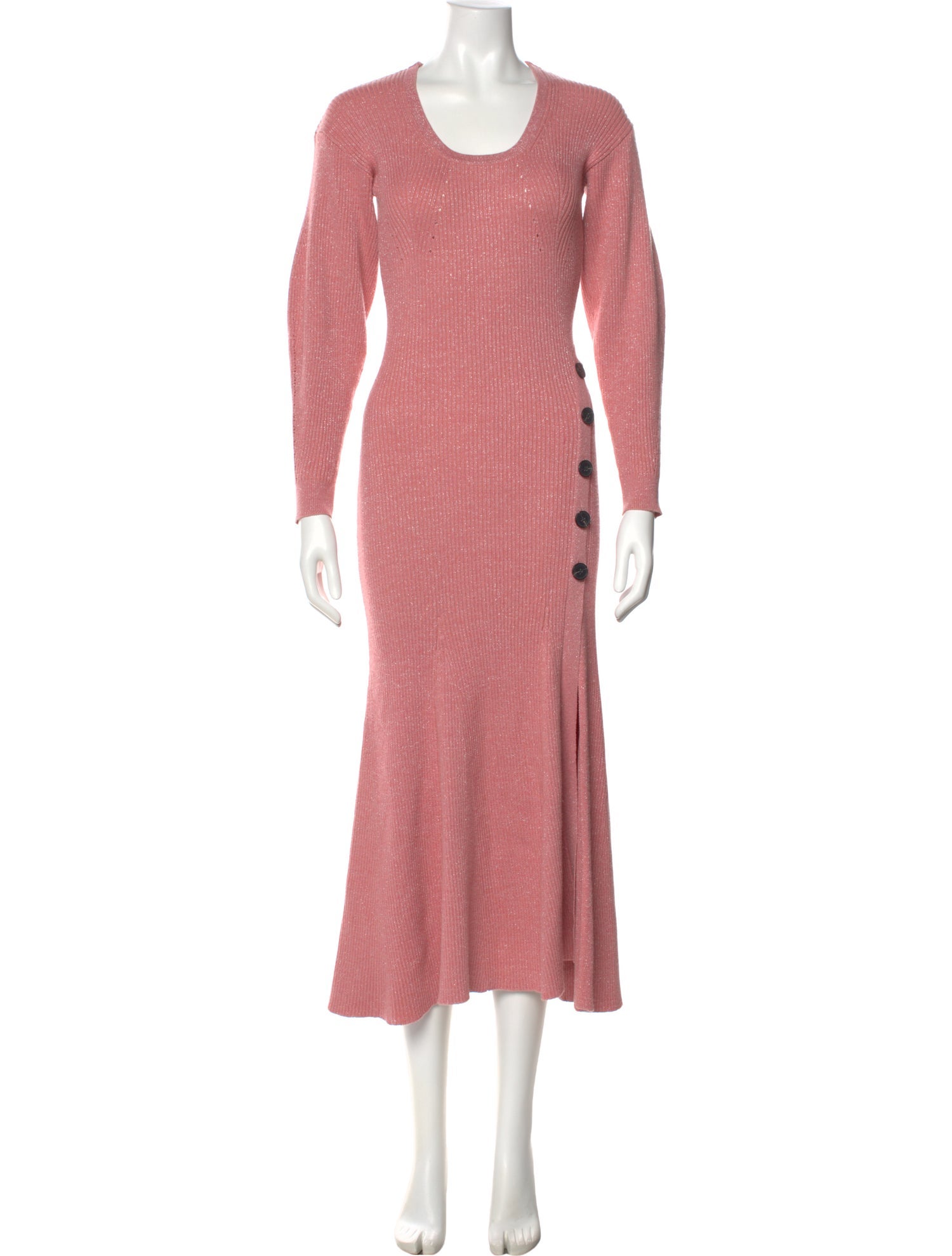 Self-Portrait Scoop Neck Long Dress