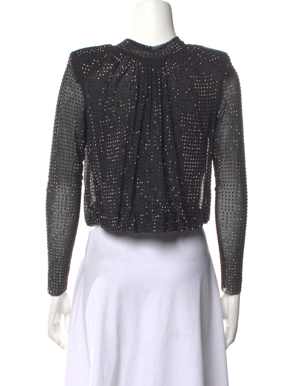 Self-Portrait Mesh Patterned Top - image 3