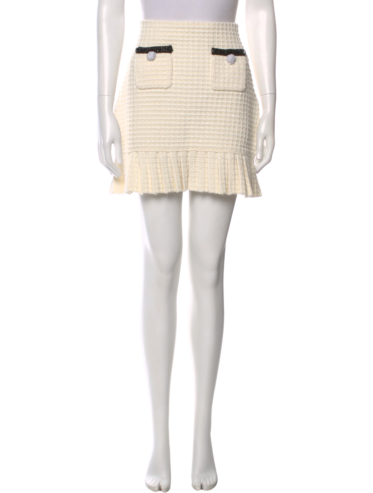 Self-Portrait Crystal Embellishments Mini Skirt