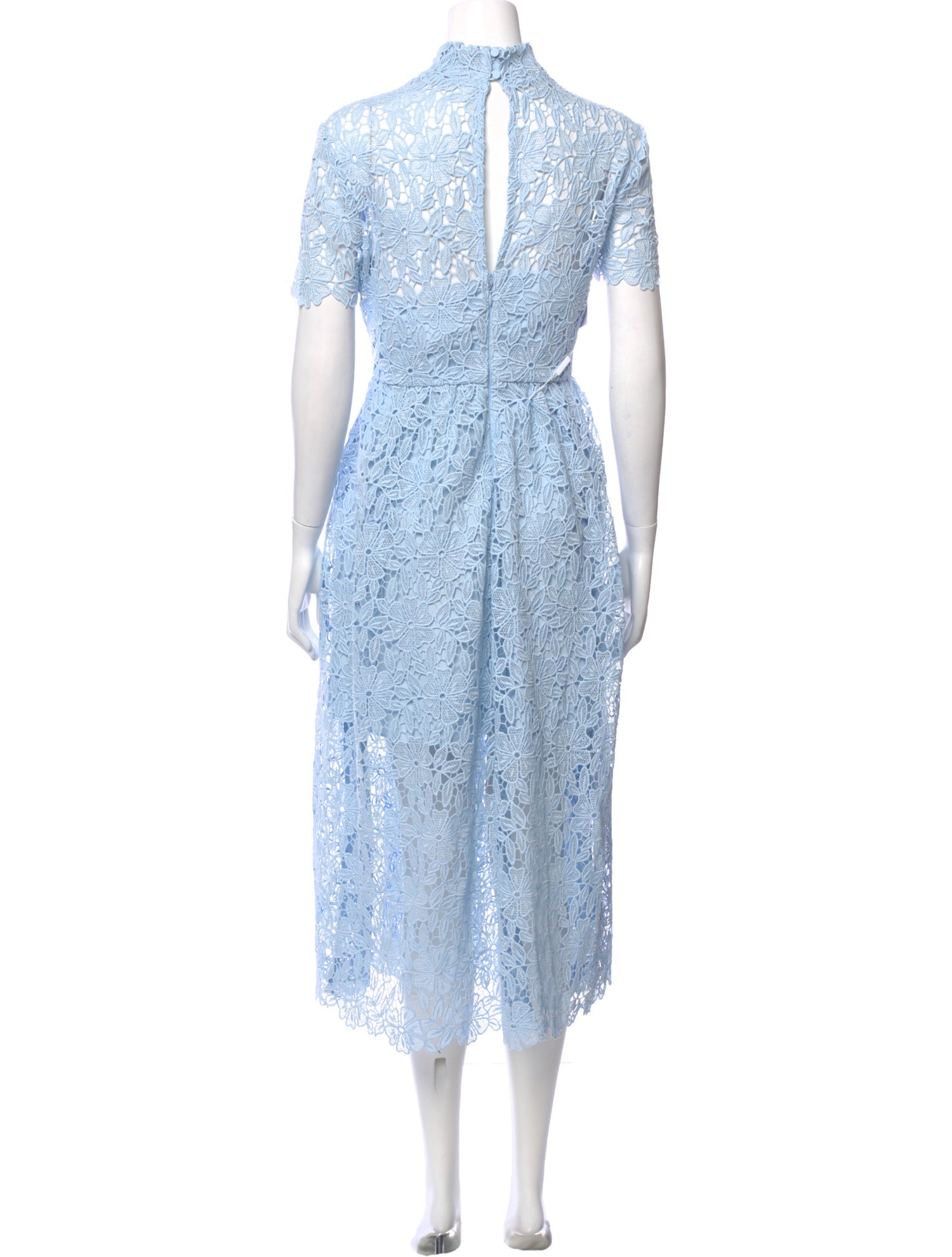 red white and blue plus size dress Self-Portrait Denim Crystal Trim Mini Dress
