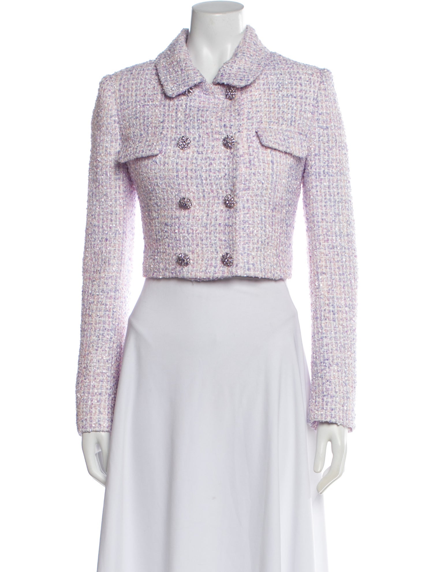 Self-Portrait Tweed Pattern Evening Jacket