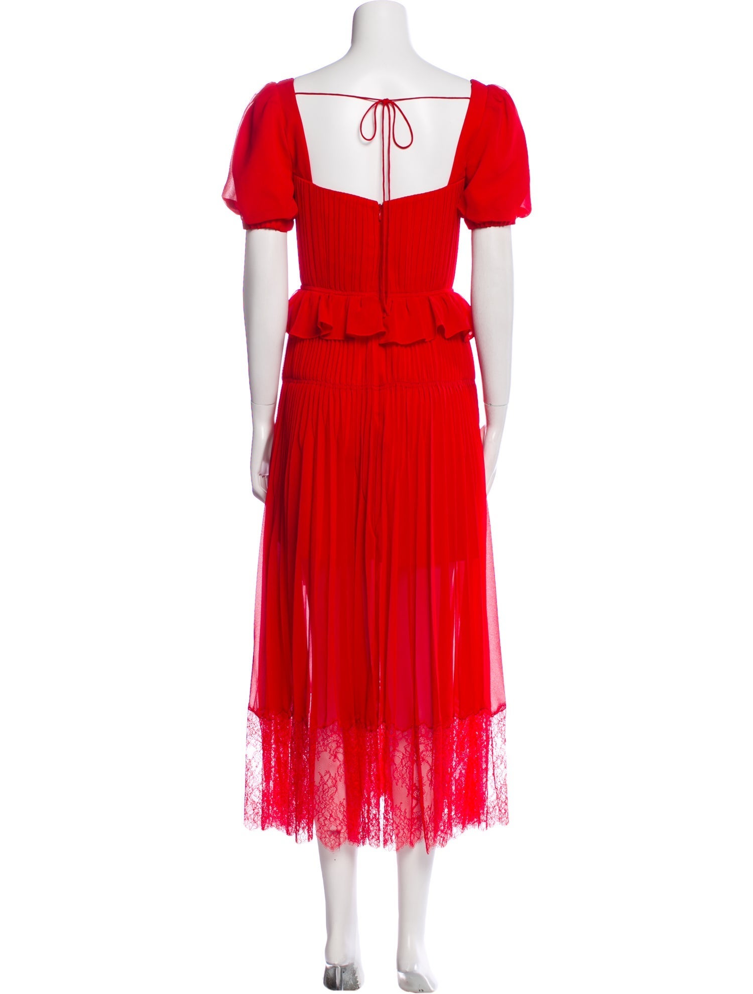 self portrait chiffon midi dress self-portrait - Pink Chiffon Cape Midi Dress