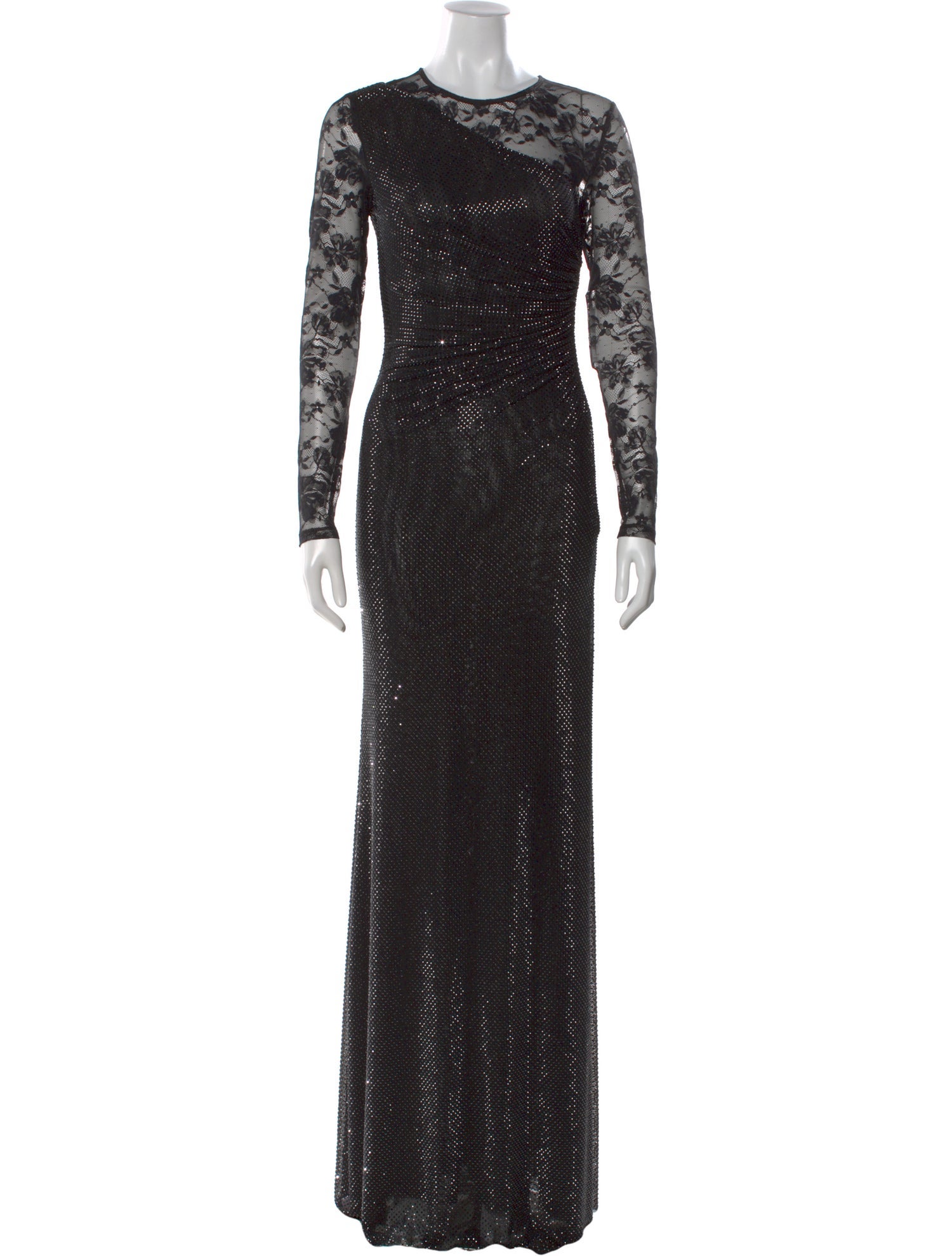 jersey dress long sleeve Long Formal Stretch Evening Long-Sleeve Dress The Dress Outlet 1295