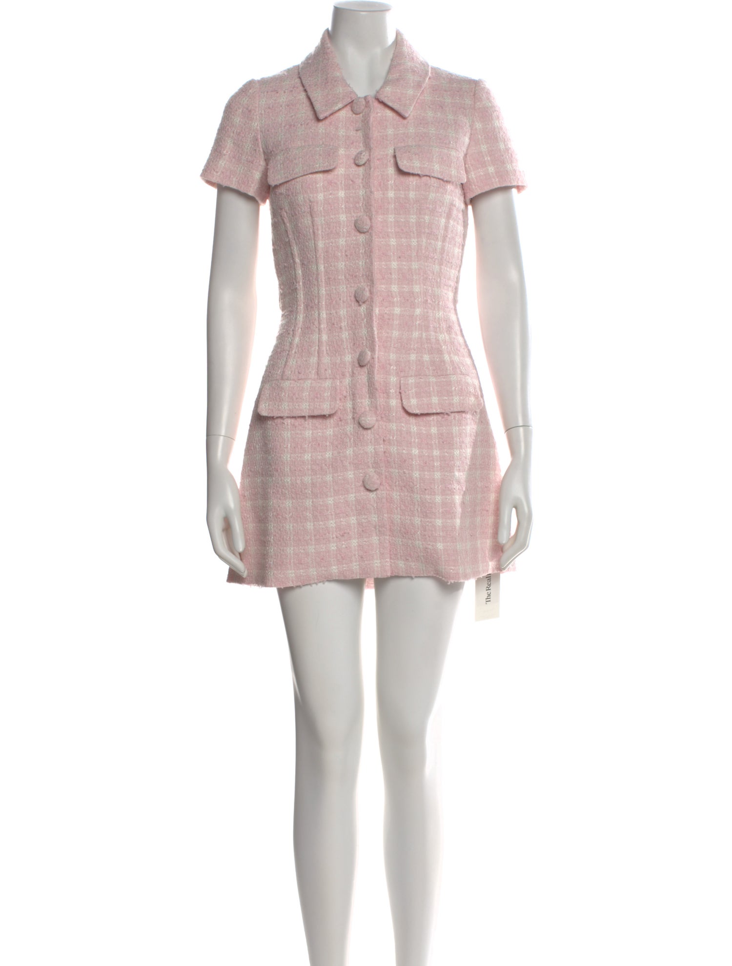 self portrait pink gingham dress Self Portrait Women's Pink Metallic Knitted Mini Dress, Pink, S at Amazon Women's Clothing store