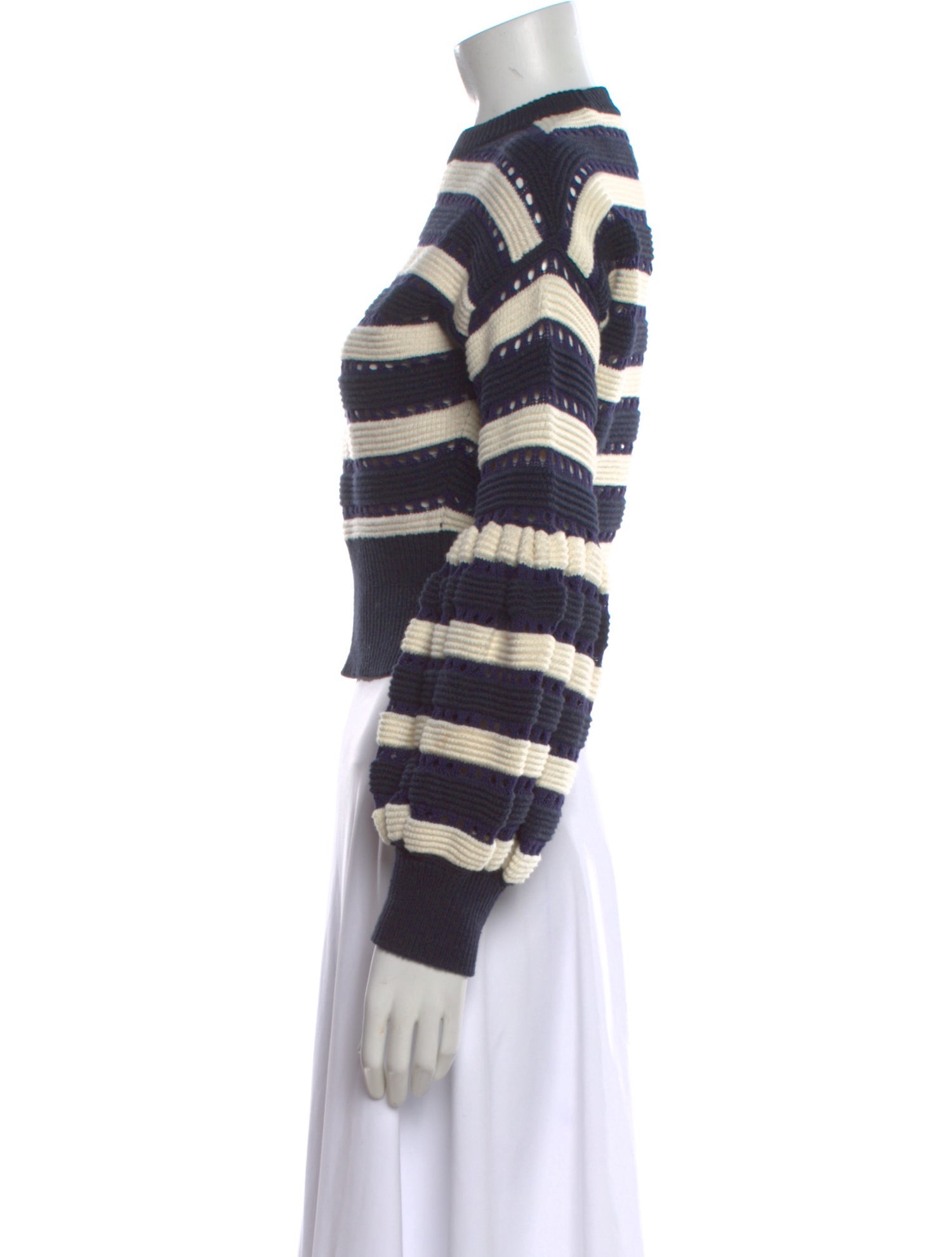 Self-Portrait Striped Crew Neck Sweater