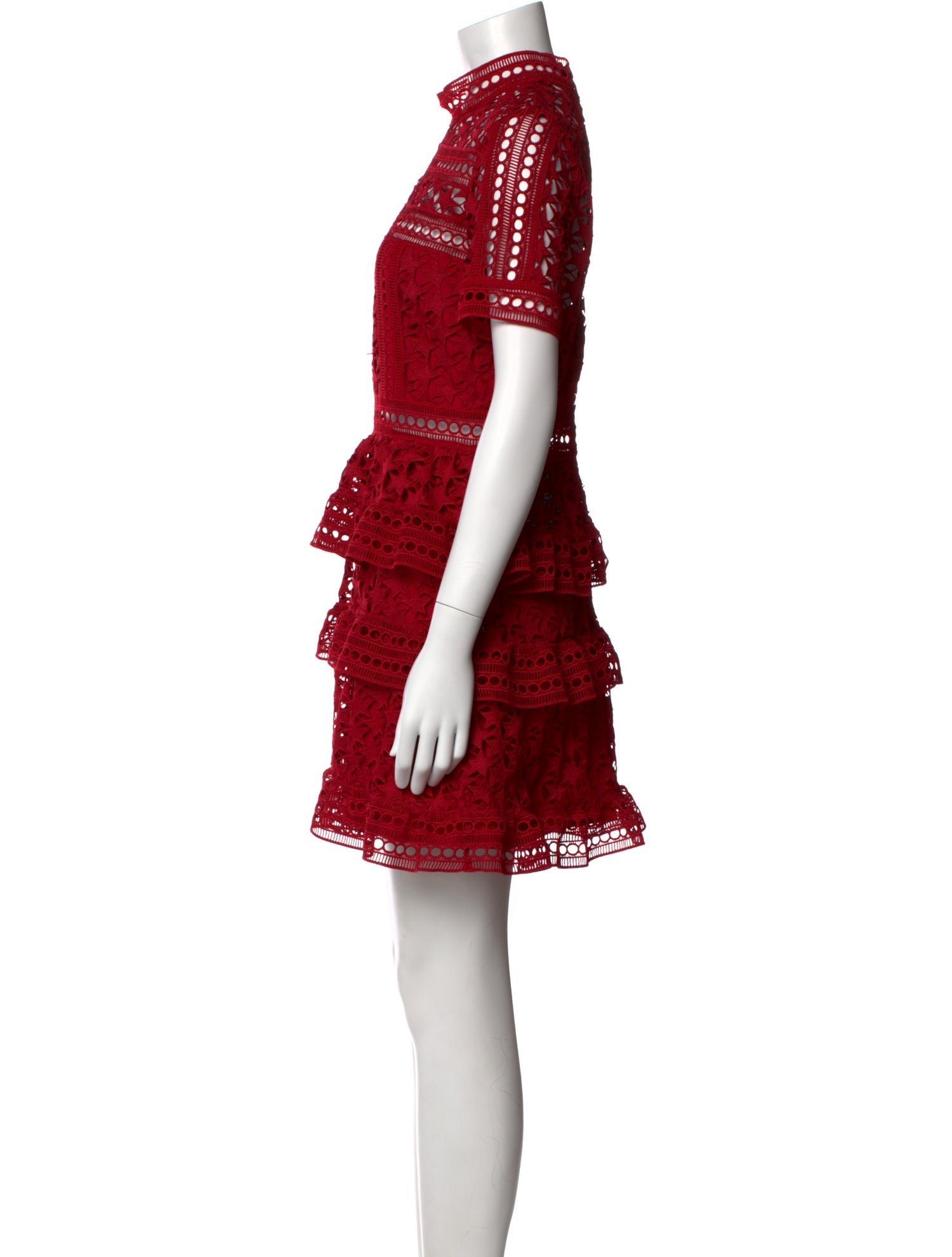 self portrait red mini dress Self - Portrait