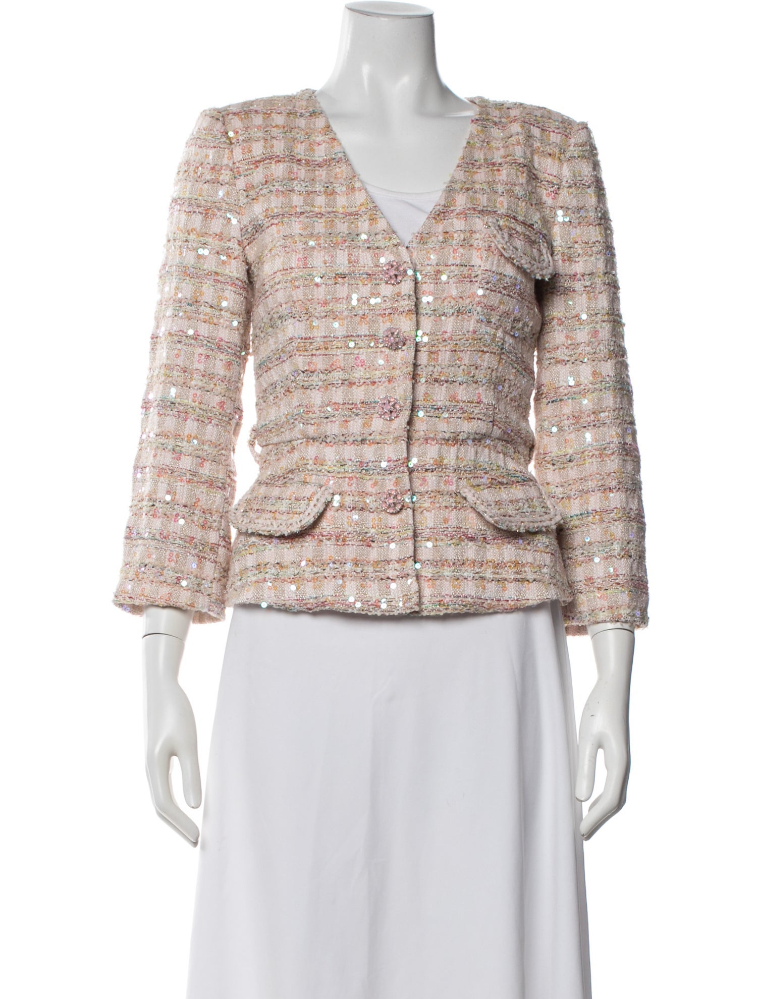 Self-Portrait Tweed Pattern Jacket