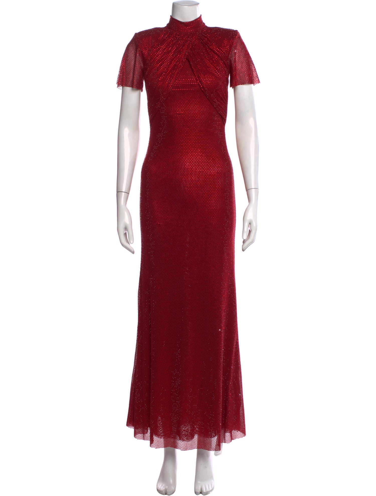 self portrait red sequin dress Red Sequin Knit Dress  self-portrait-US