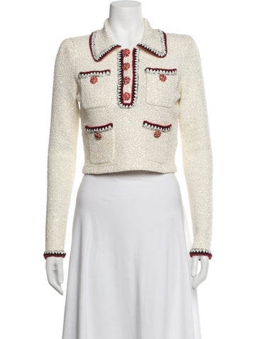 Pre-owned Self-portrait Sweater In Metallic/neutrals