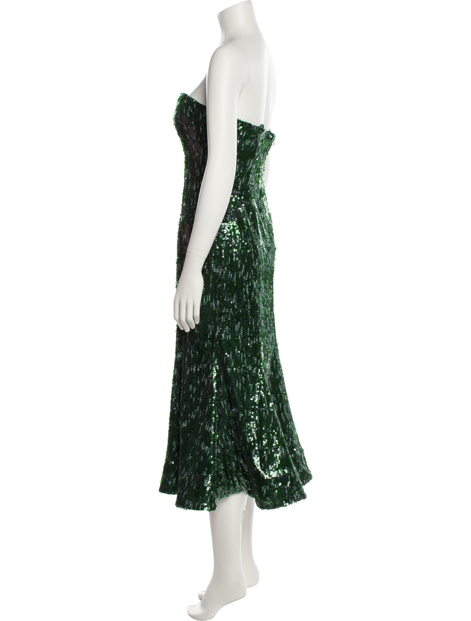 SemSem Strapless Knee-Length Dress