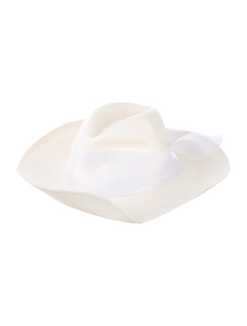Sensi Studio Raffia Fedora Hat White