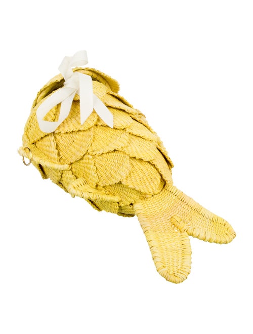 Sensi Studio Straw Leather-Trim Crossbody Bag