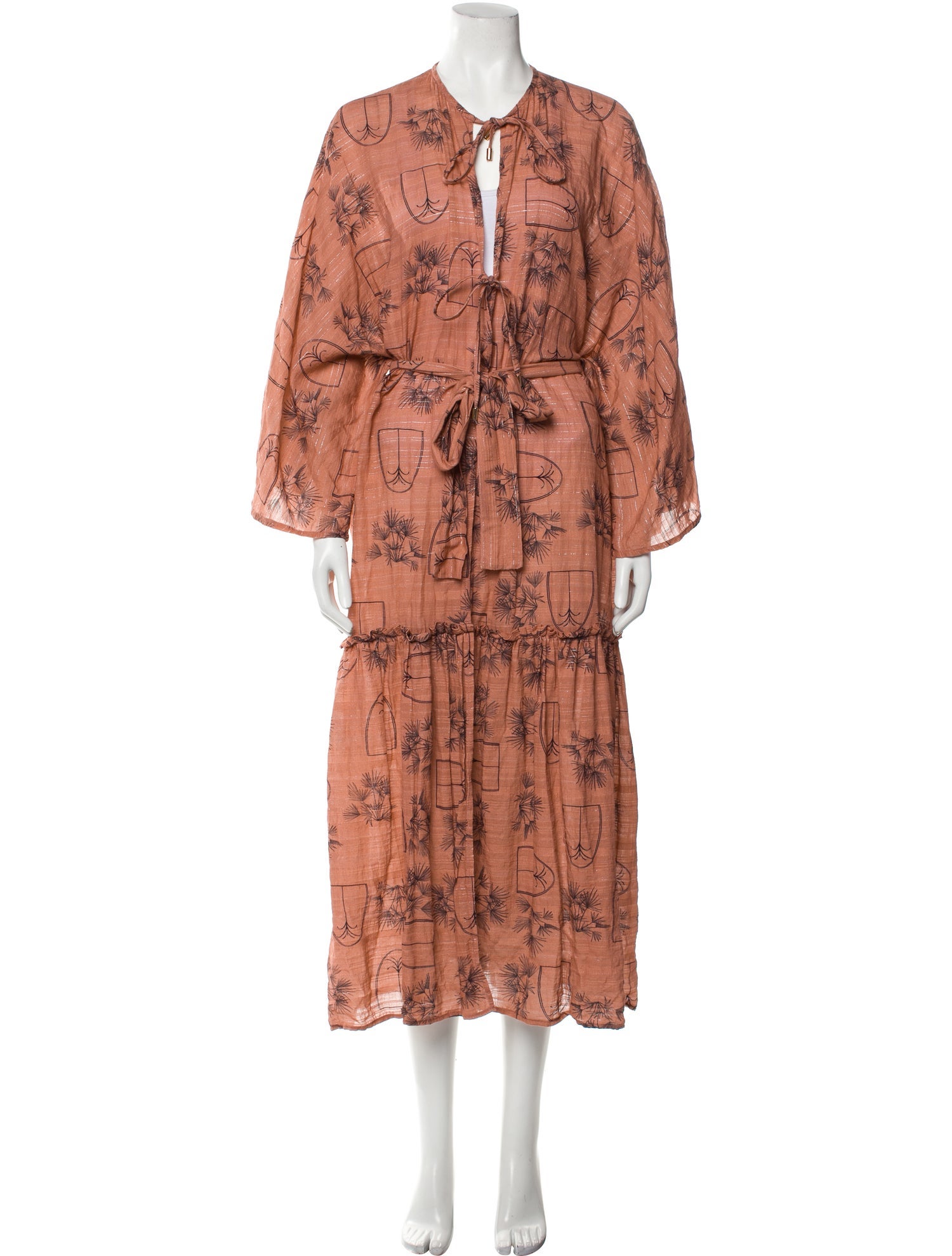 Sensi Studio Printed Glitter Accents Robe