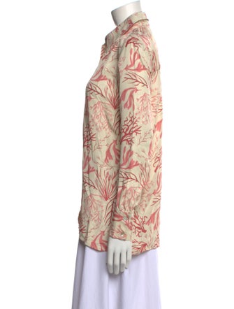 Sensi Studio Printed Long Sleeve Button-Up Top