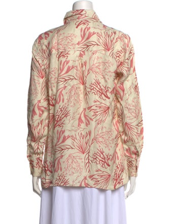 Sensi Studio Printed Long Sleeve Button-Up Top