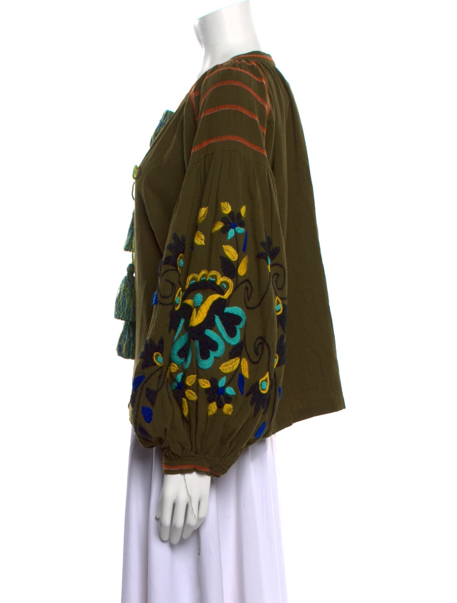 Sensi Studio Printed V-Neck Sweatshirt