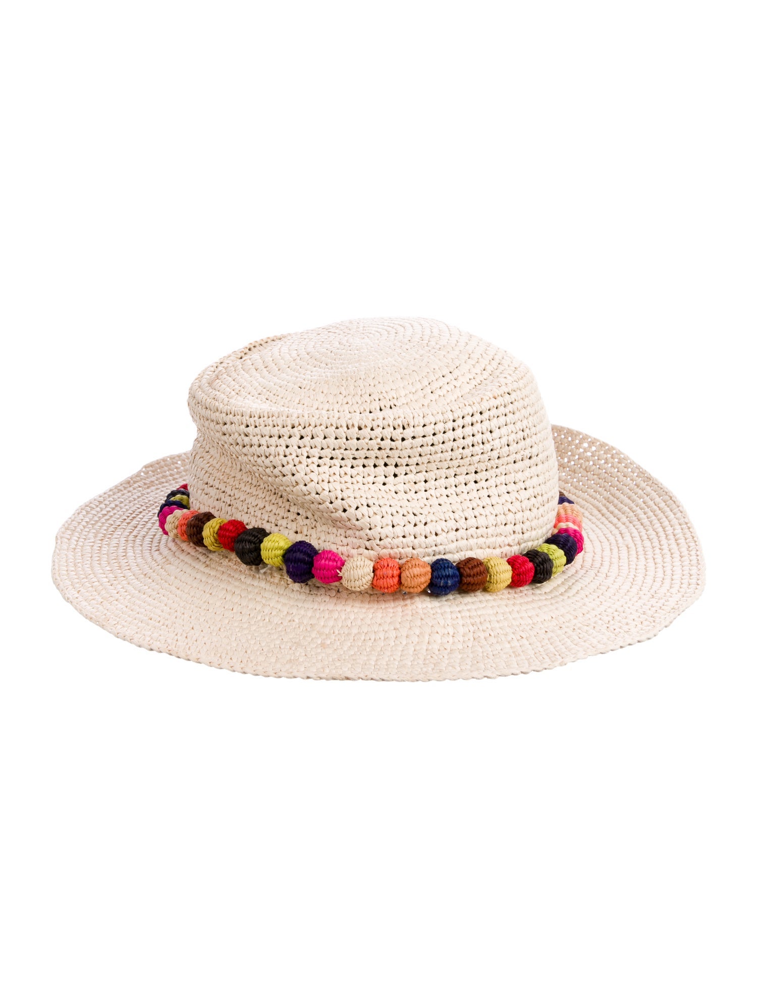 Sensi Studio Raffia Woven Fedora Hat