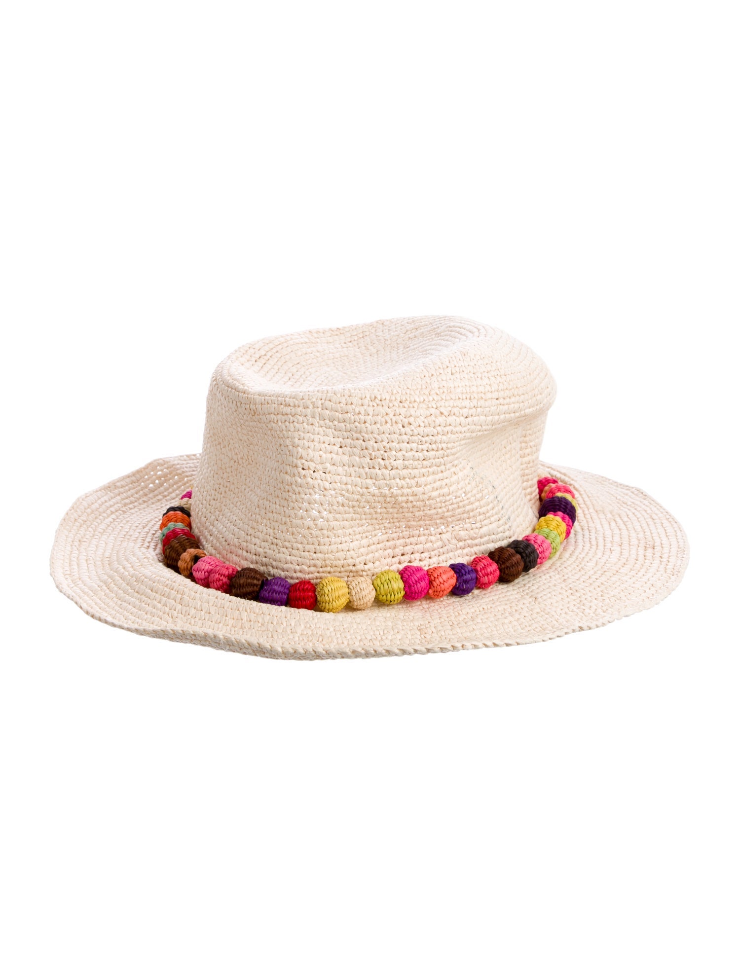 Sensi Studio Raffia Woven Fedora Hat