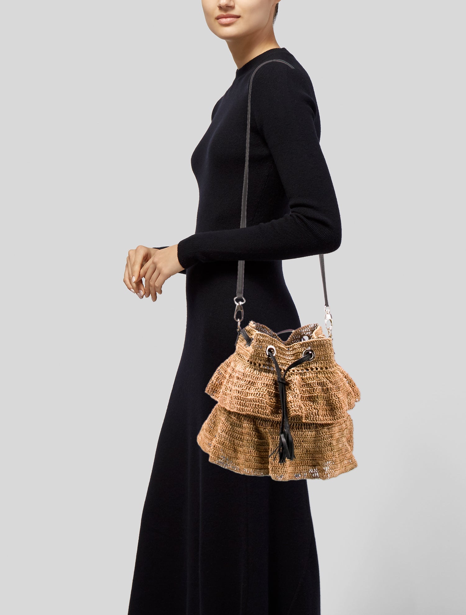 【美品】A.p.c. Panier Jeanne Wicker かごバッグ A.P.C. Panier Jeanne Wicker Basket Bag - Neutrals Bucket