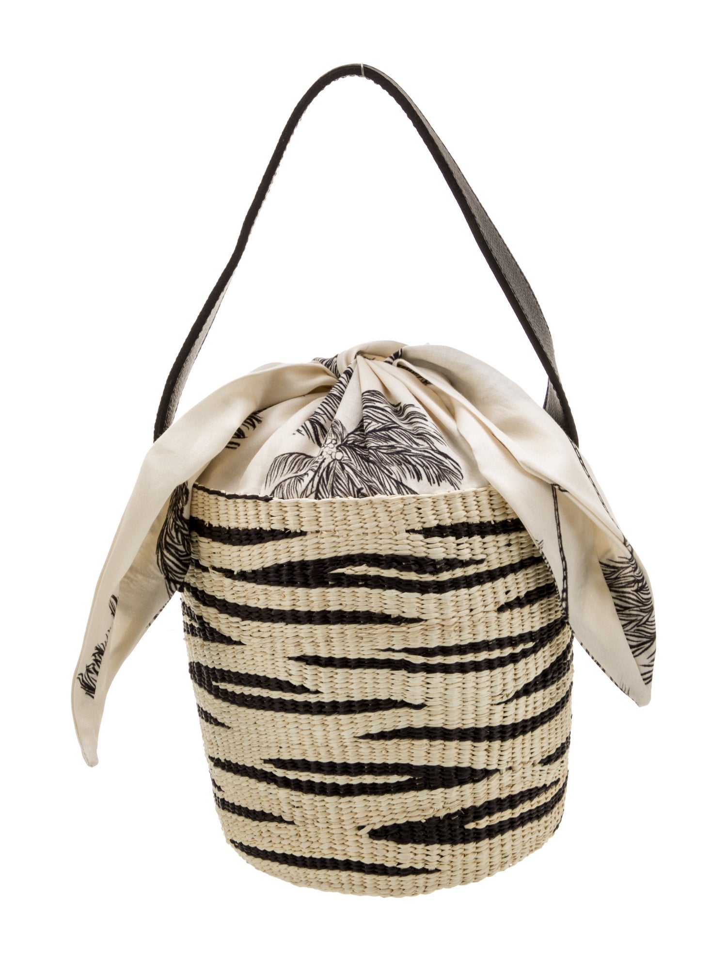 Sensi Studio Raffia Bucket Bag