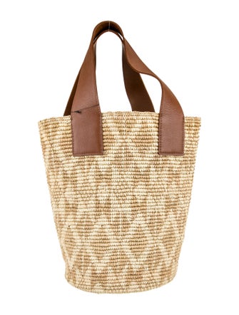 Sensi Studio Raffia Bucket Bag