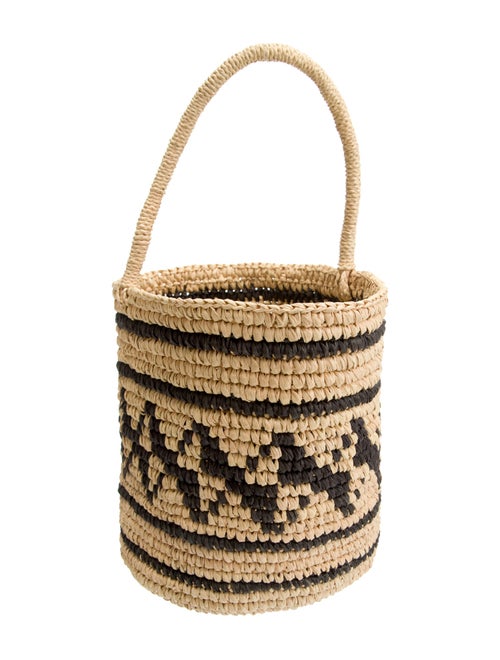 Sensi Studio Raffia Bucket Bag