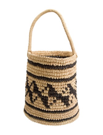 Sensi Studio Raffia Bucket Bag