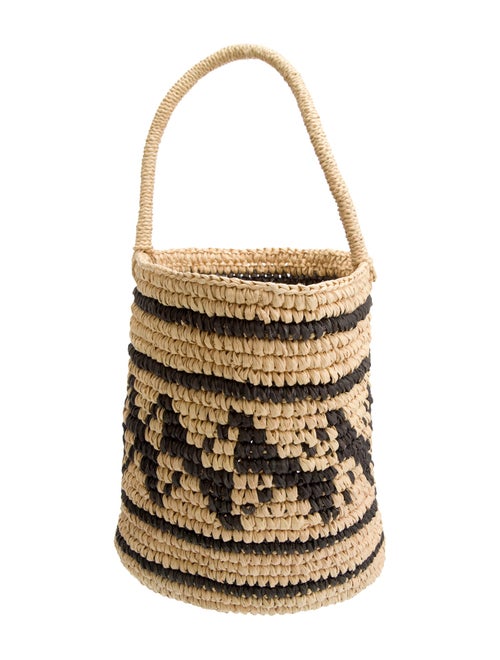 Sensi Studio Raffia Bucket Bag