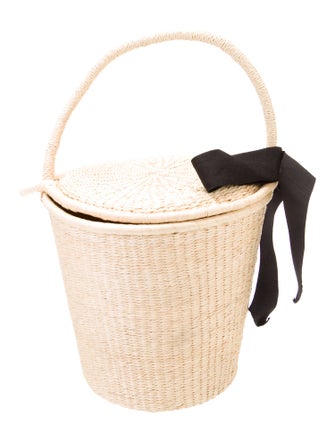 Sensi Studio Straw Bucket Bag