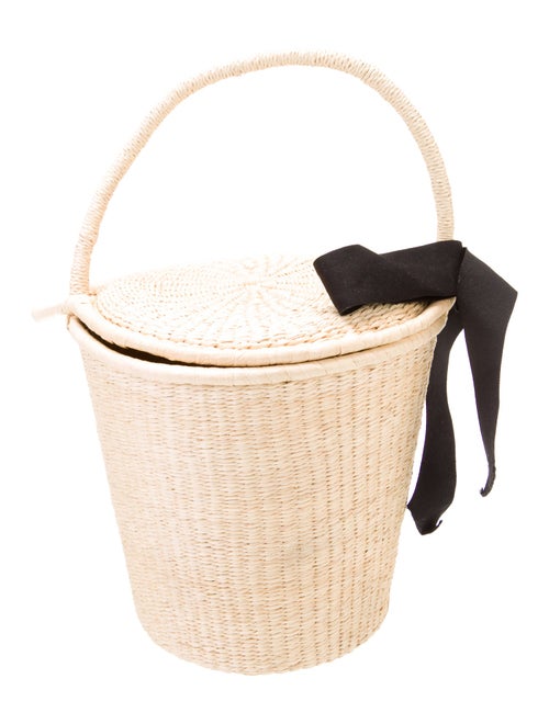 Sensi Studio Straw Bucket Bag