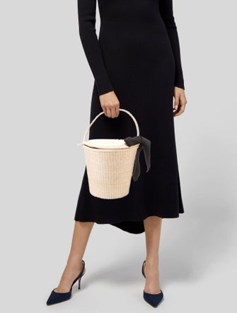 Sensi Studio Straw Bucket Bag