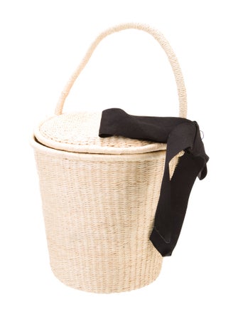 Sensi Studio Straw Bucket Bag