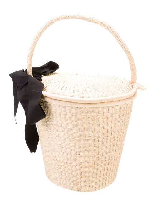 Sensi Studio Straw Bucket Bag