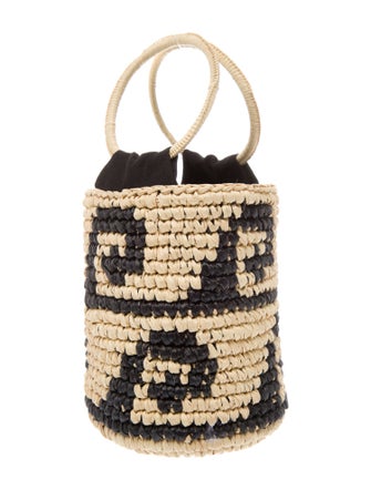 Sensi Studio Raffia Bucket Bag