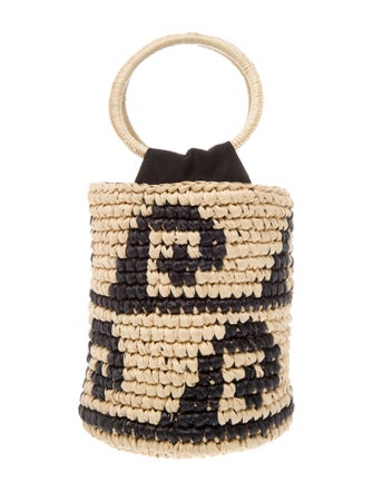 Sensi Studio Raffia Bucket Bag