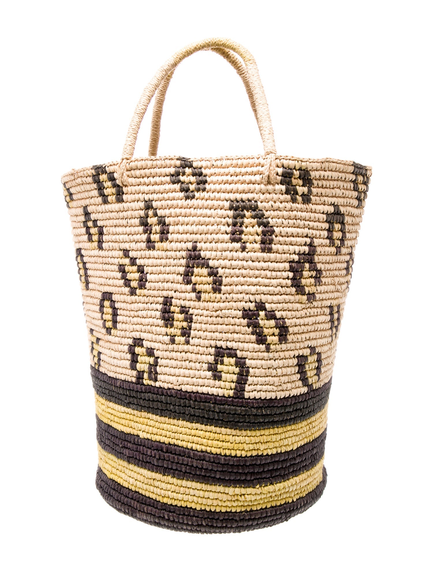 Sensi Studio Straw Bucket Bag