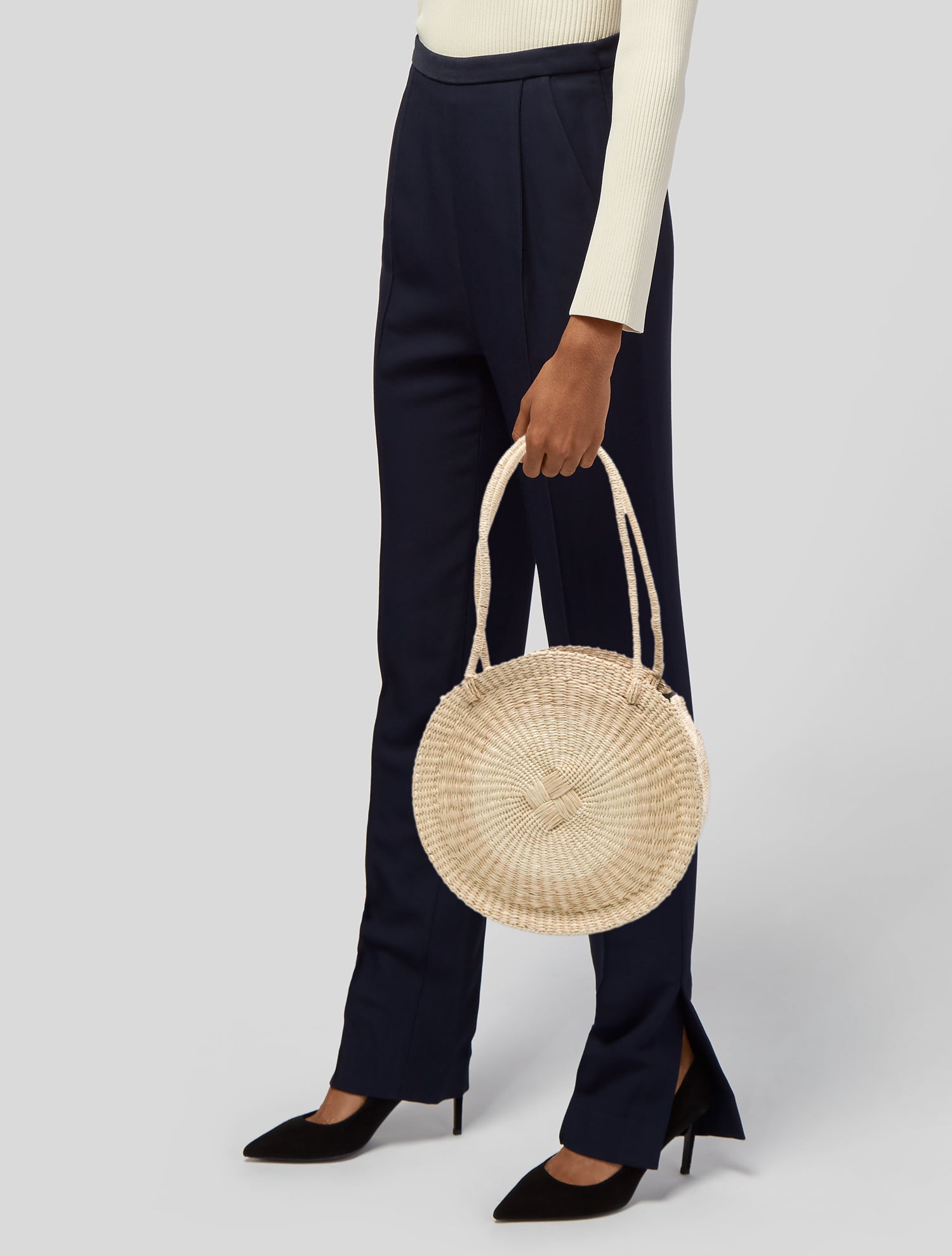 Sensi Studio Straw Shoulder Bag
