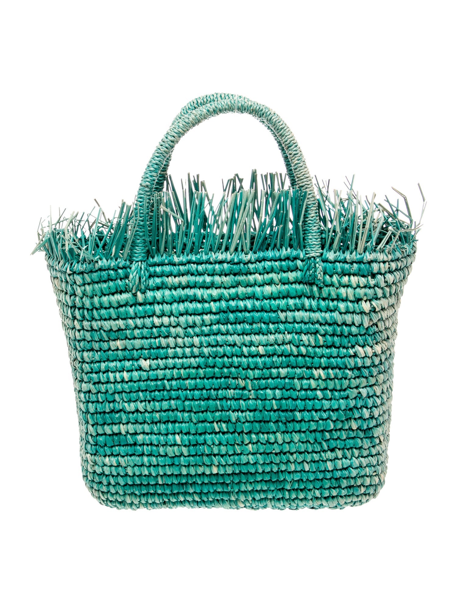 Sensi Studio Straw Medium Canasta Patterned Straw Tote Bag