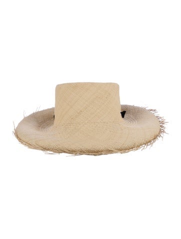 Pre-owned Sensi Studio Straw Sun Hat In Neutral