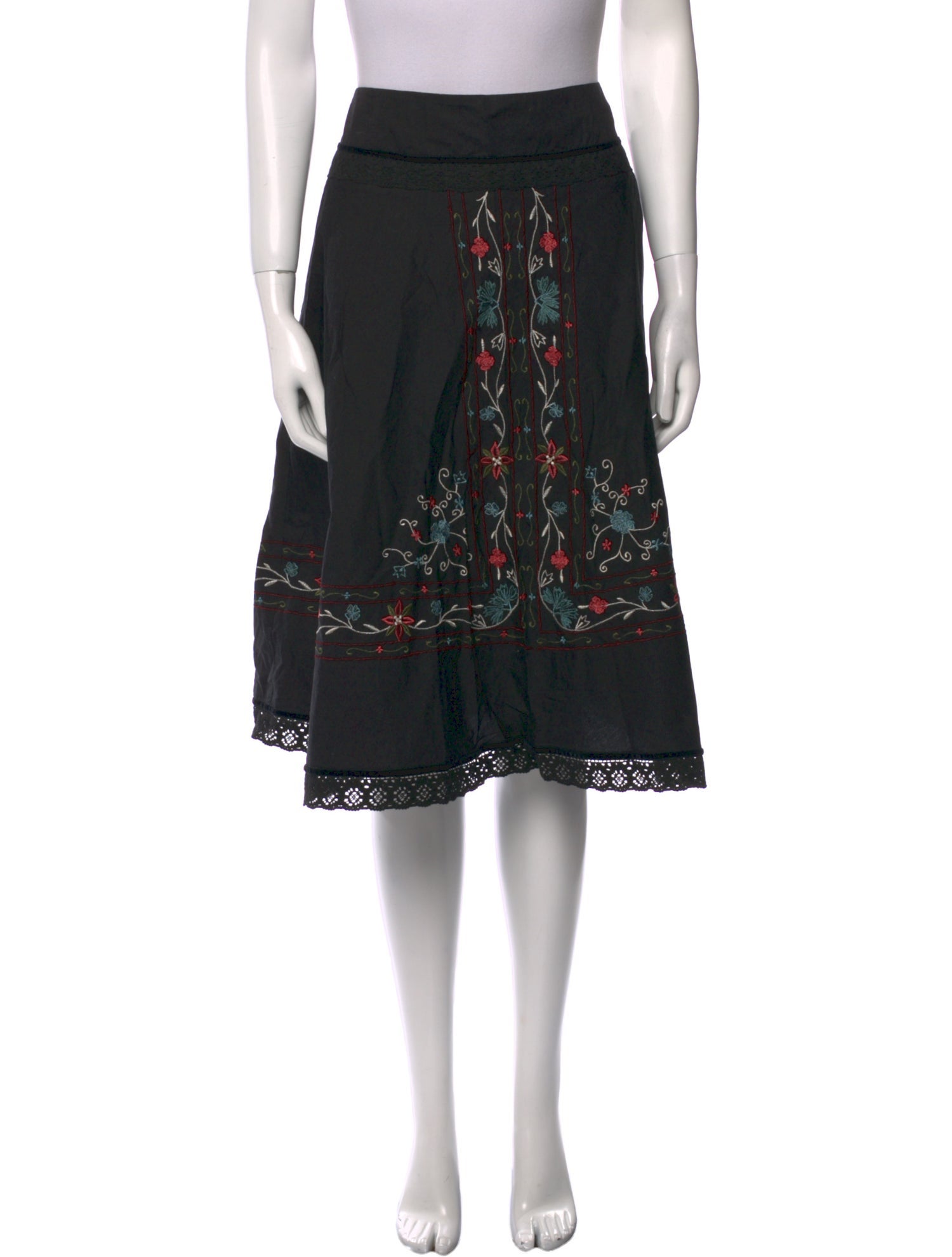 sense Floral Print Knee-Length Skirt