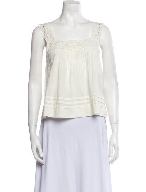 Soeur Square Neckline Sleeveless Crop Top