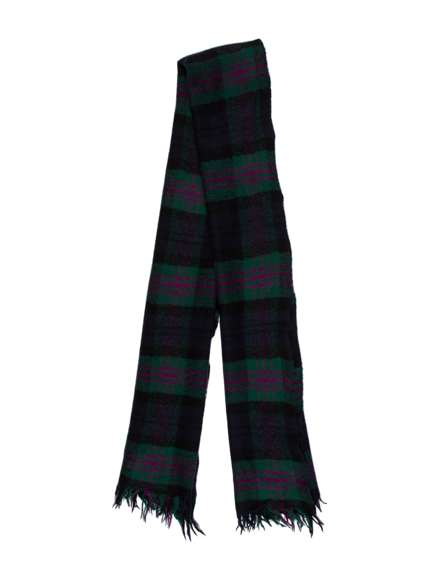 Soeur Wool Plaid Print Scarf