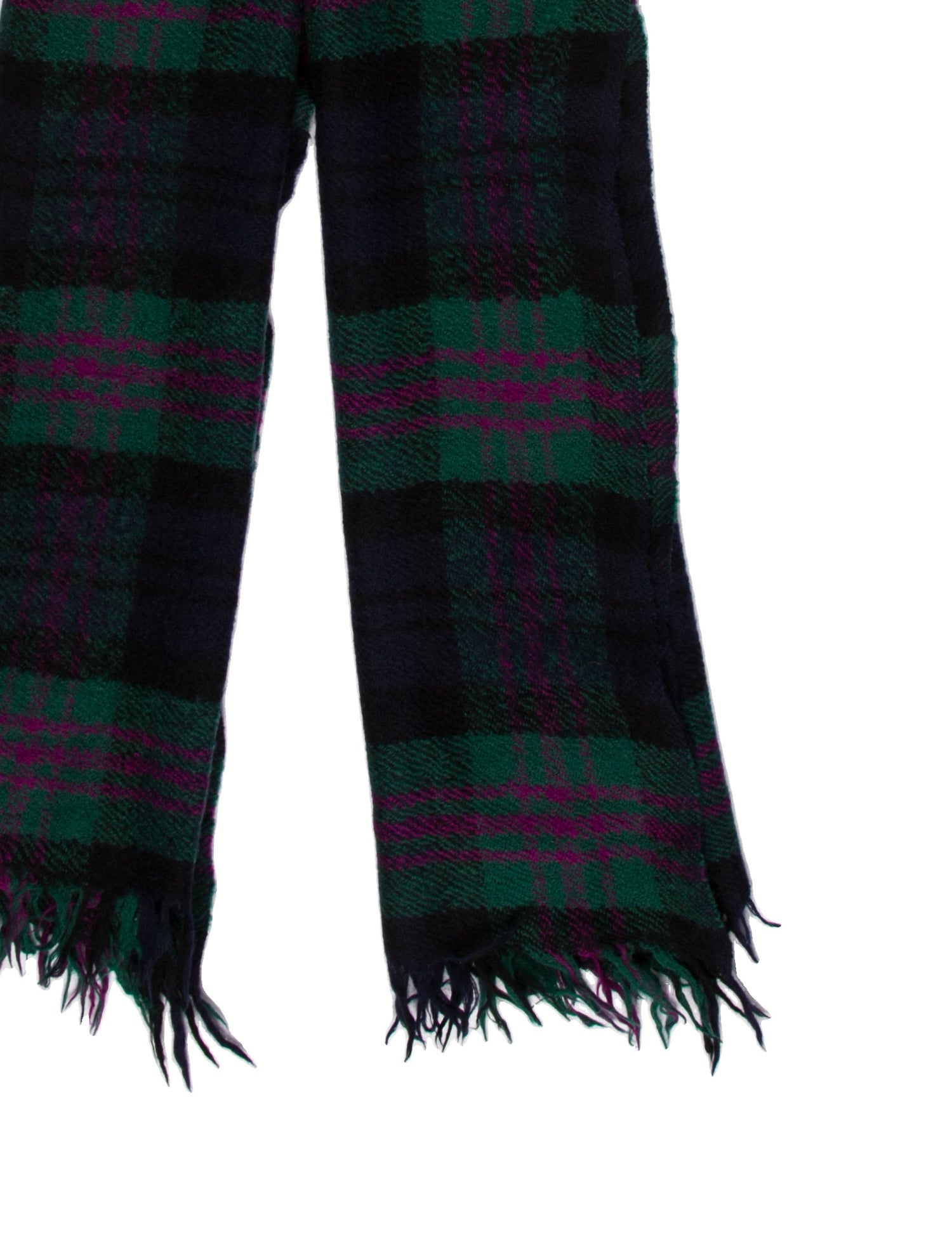 Soeur Wool Plaid Print Scarf